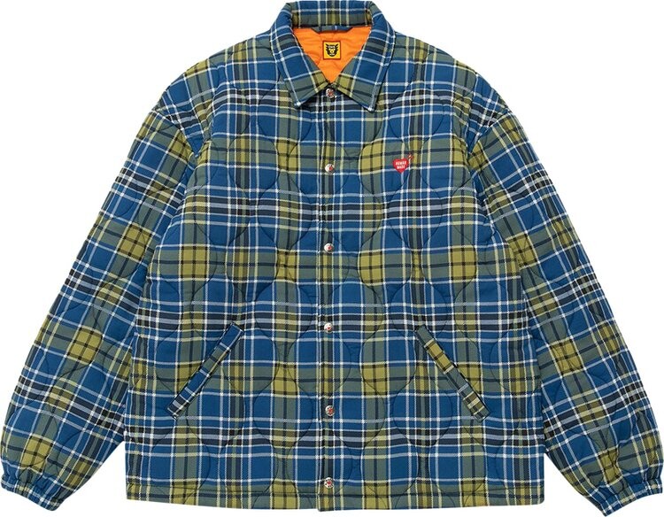 

Куртка Human Made Quilted Check Coach Jacket Blue, синий