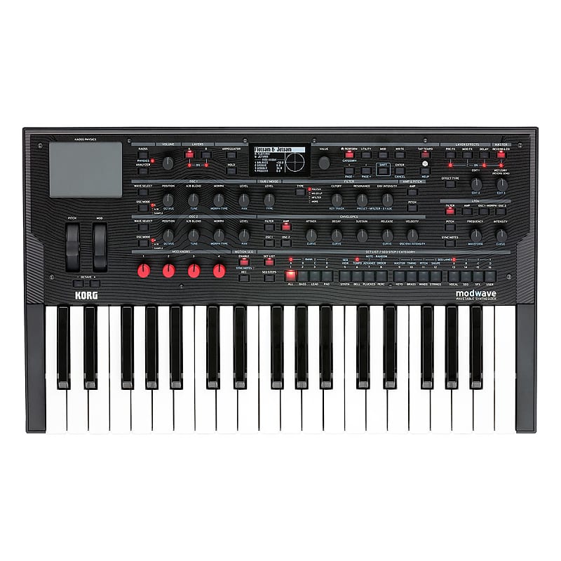 Korg modwave 37-клавишный волновой синтезатор с 32-голосной полифонией modwave Wavetable Synthesizer
