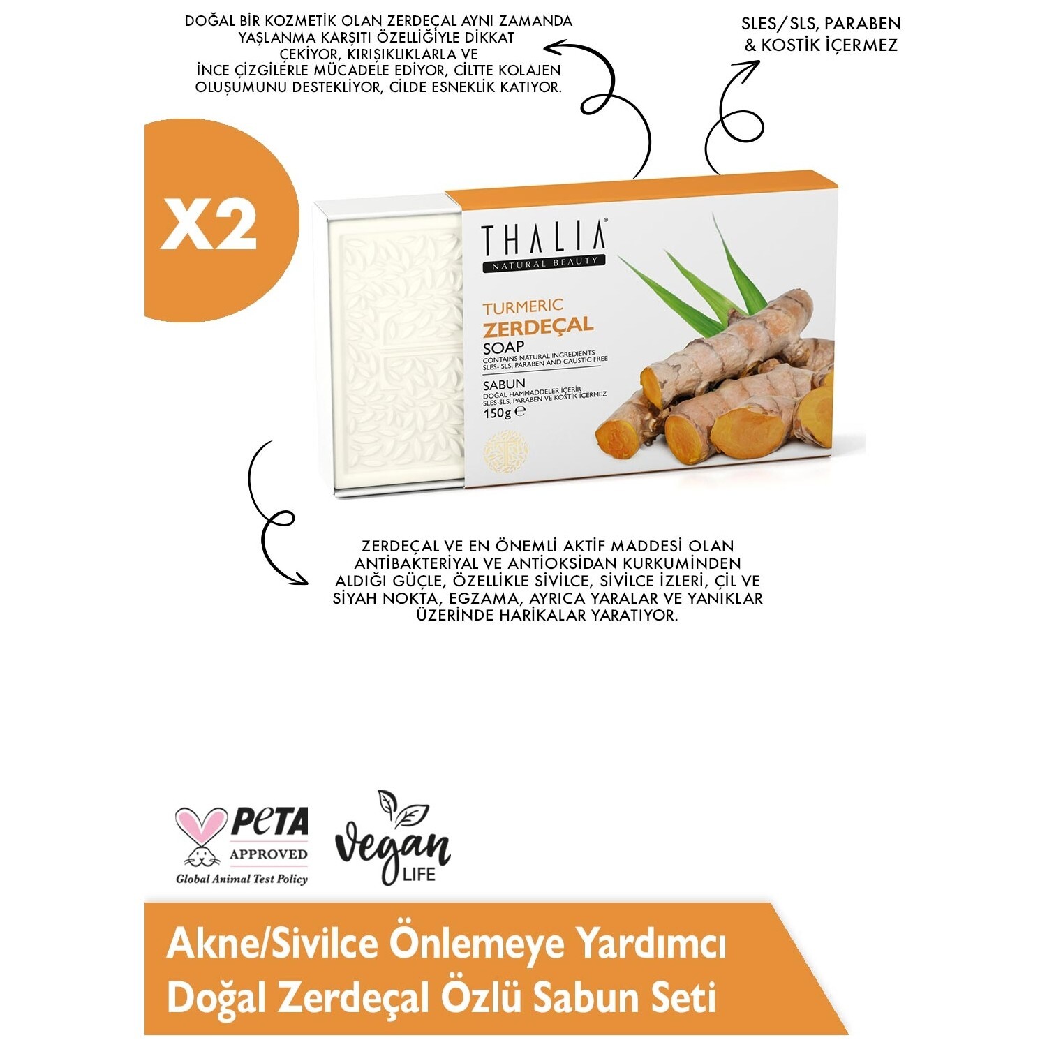 

Мыло Thalia Natural Beauty с куркумой против прыщей