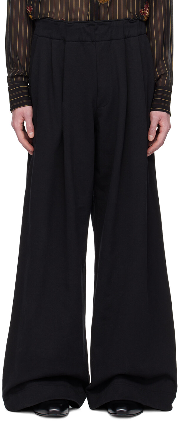

Черные свободные брюки для отдыха Dries Van Noten