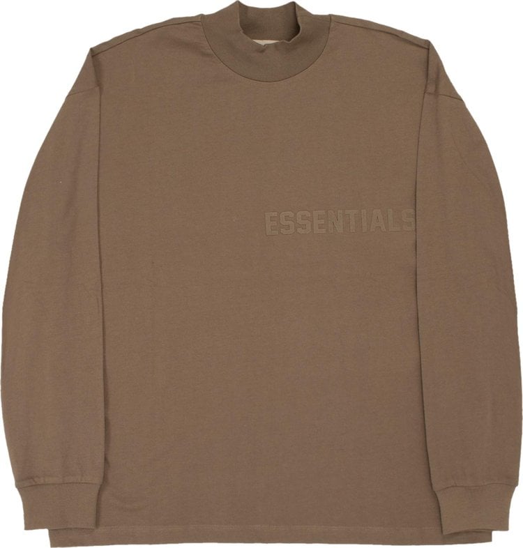 Лонгслив Fear of God Essentials Long-Sleeve Tee 'Wood', коричневый - фото