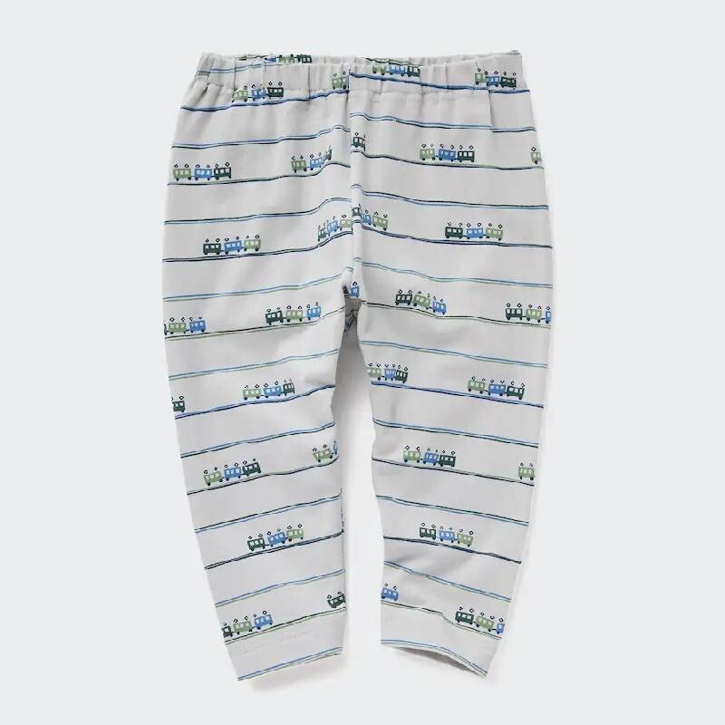 

Легинсы для малышей Uniqlo Toddler Relaxed Train Print, светло-серый