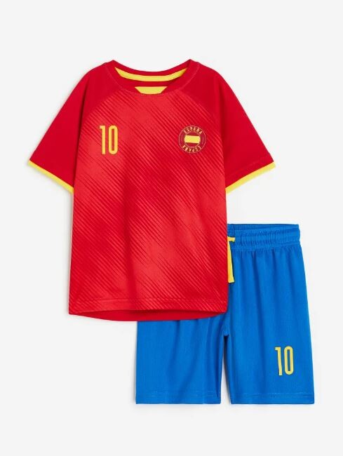 

Футбольная форма с принтом H&M Spain Football Kit Print, красный/синий