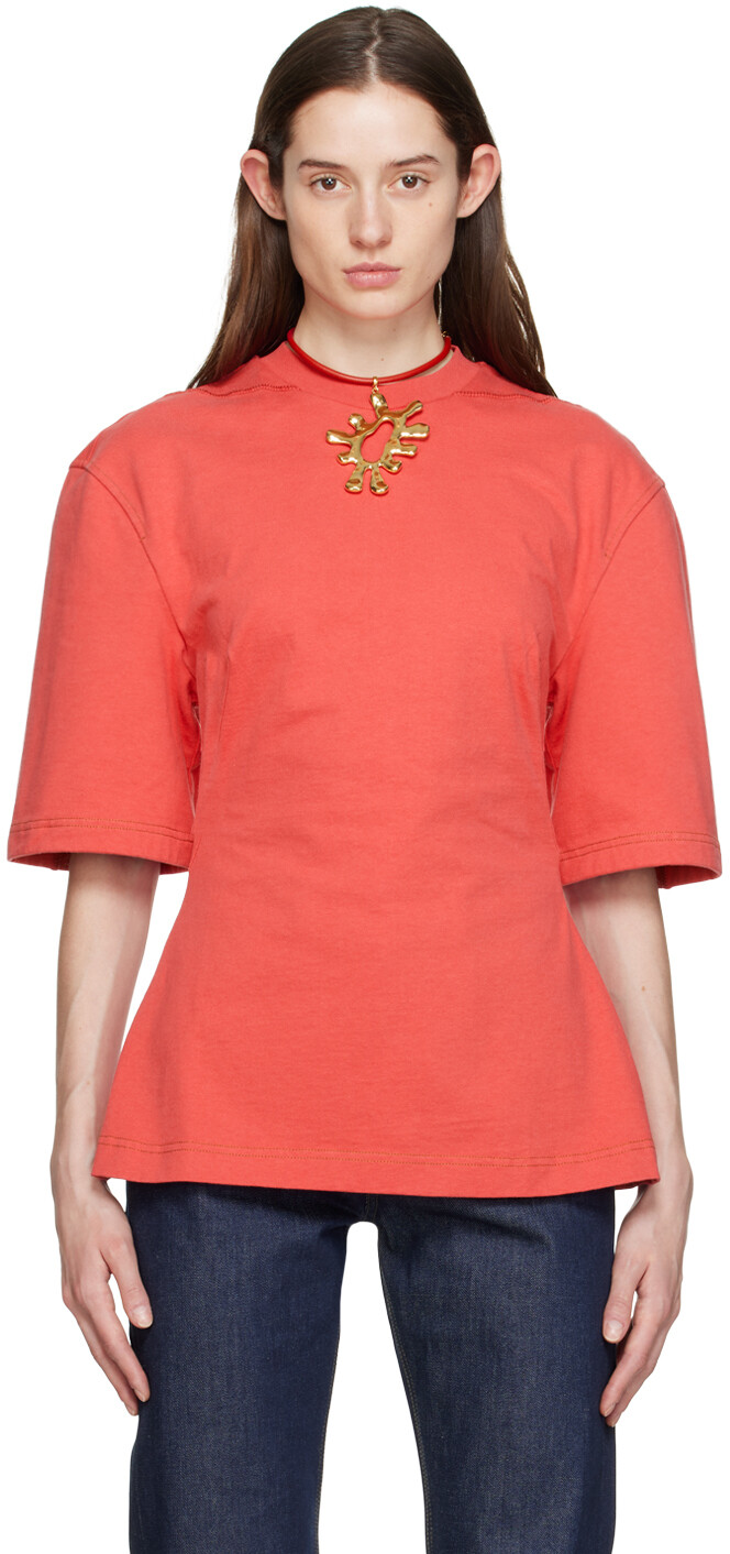 

Красная футболка Le T-Shirt Camisa Jacquemus, Красный, Красная футболка Le T-Shirt Camisa Jacquemus