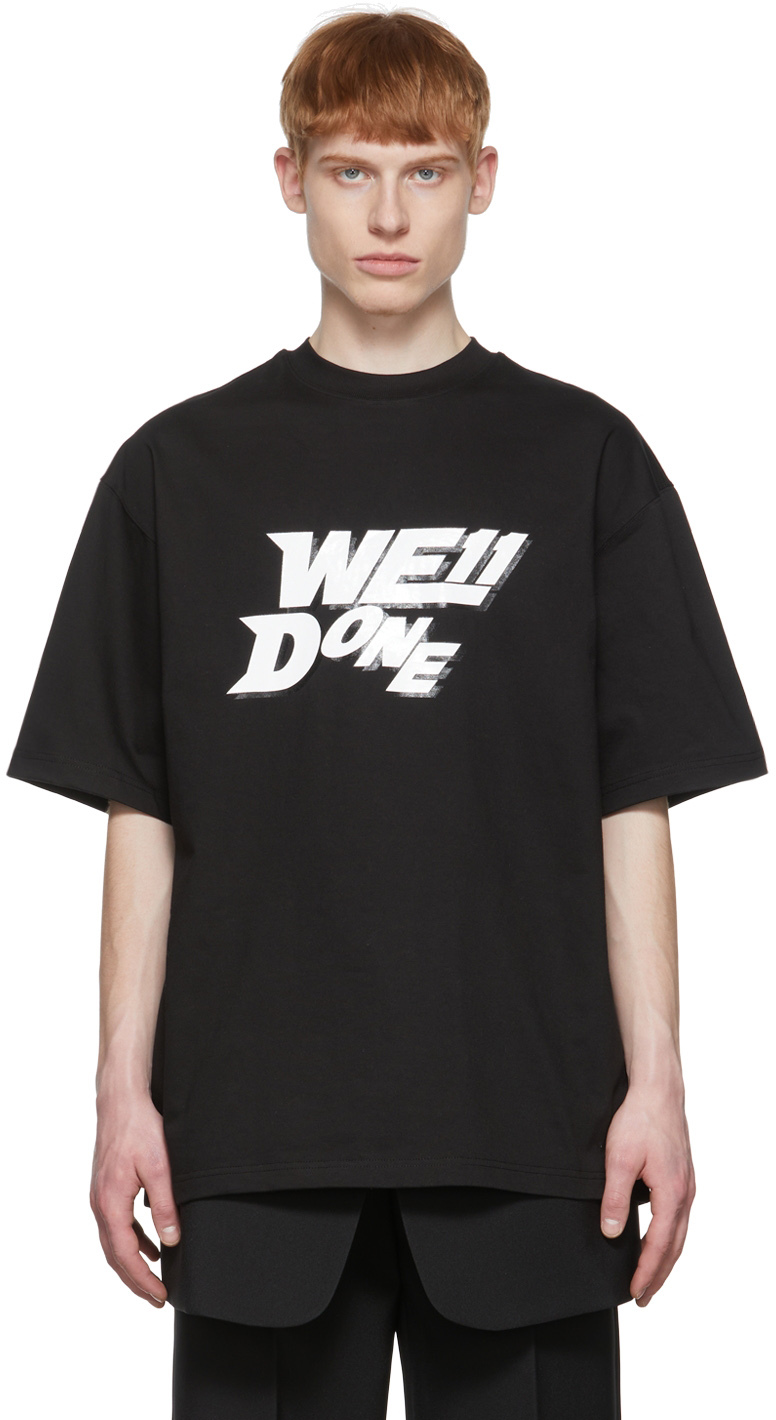 Vetements Black Printed T-Shirt Vetements "Иди на хуй"