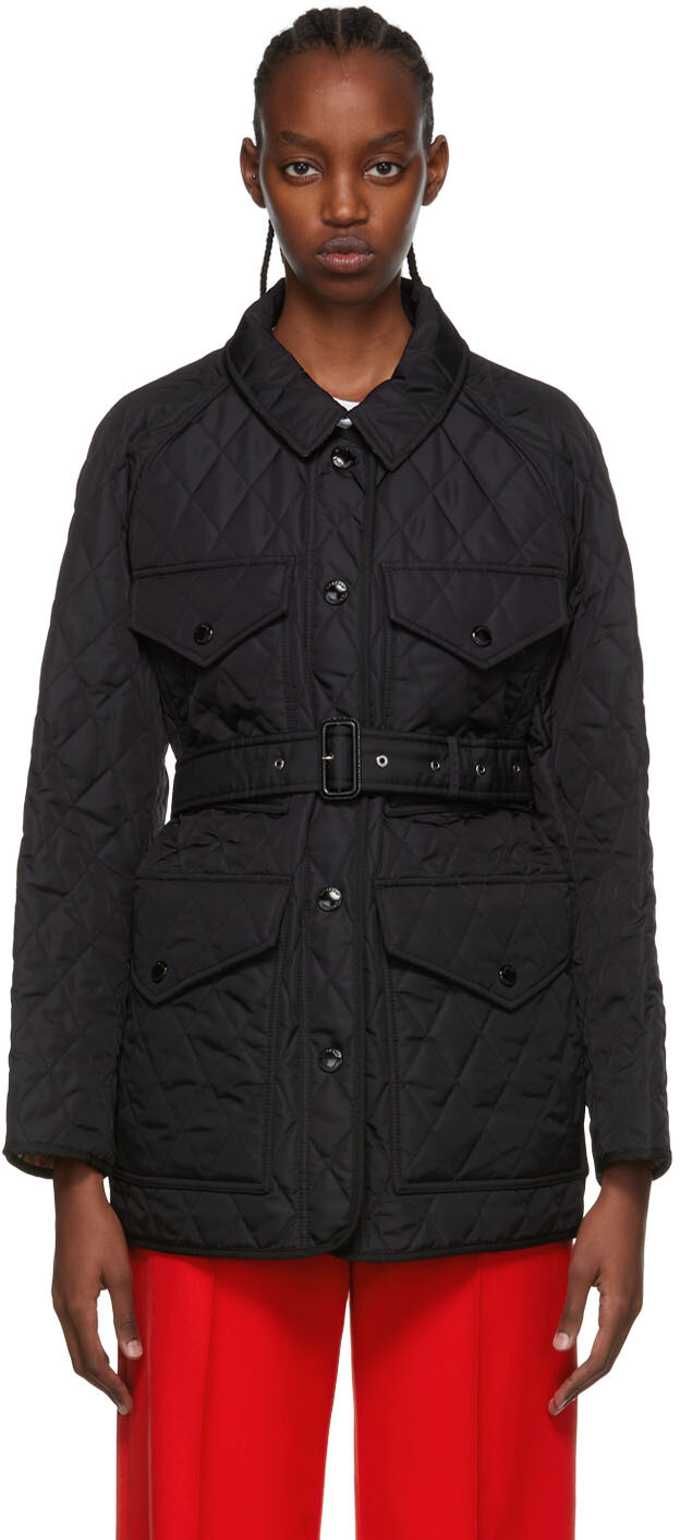 

Черная нейлоновая куртка Burberry, Черный