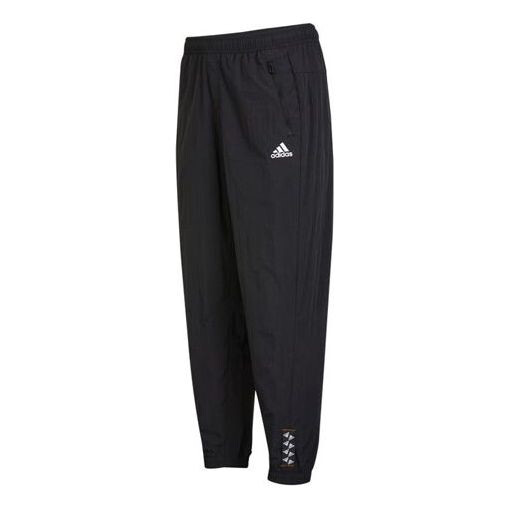 

Спортивные штаны Adidas Solid Color Small Label Woven Casual Sports Autumn Black, Черный