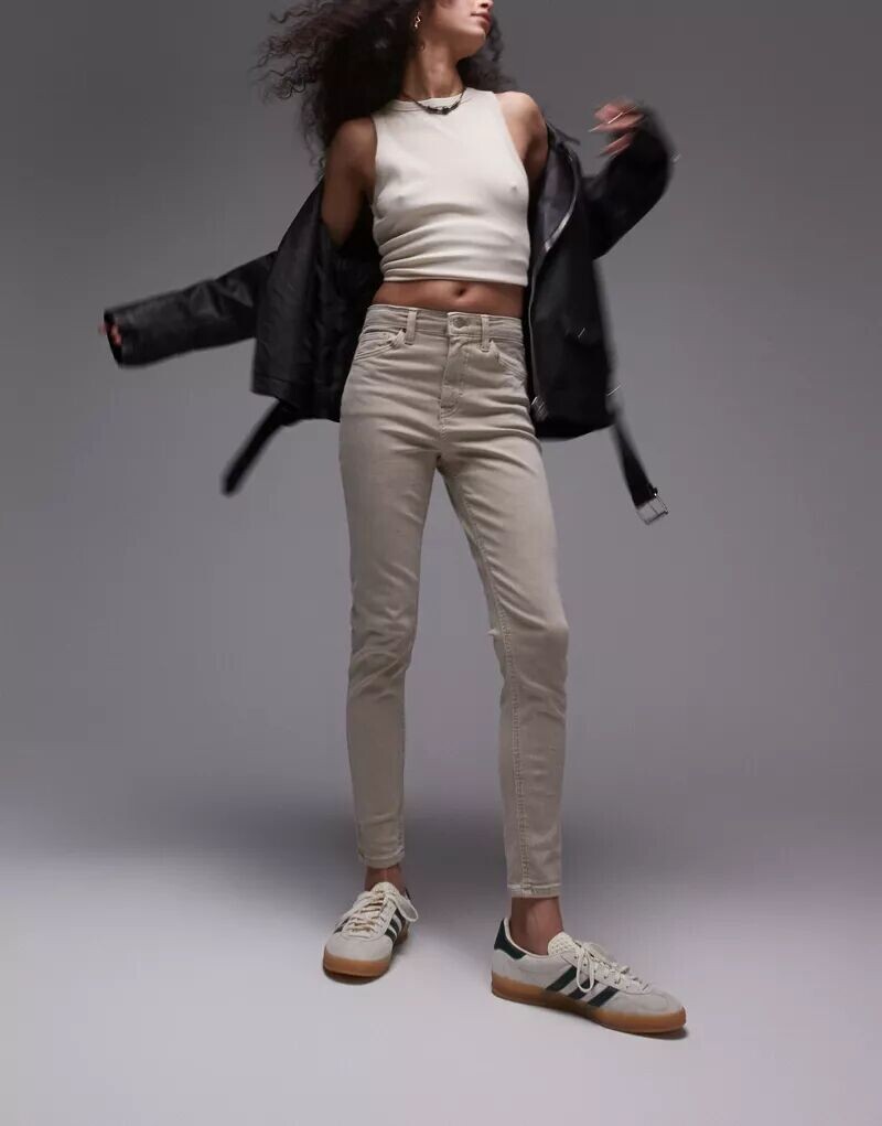 

Песочные джинсы Topshop Jamie