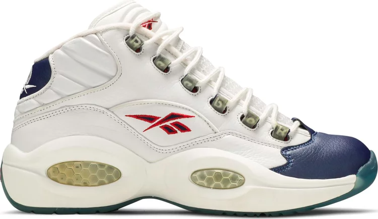 Кроссовки Reebok Question Mid, белый/темно-синий - фото