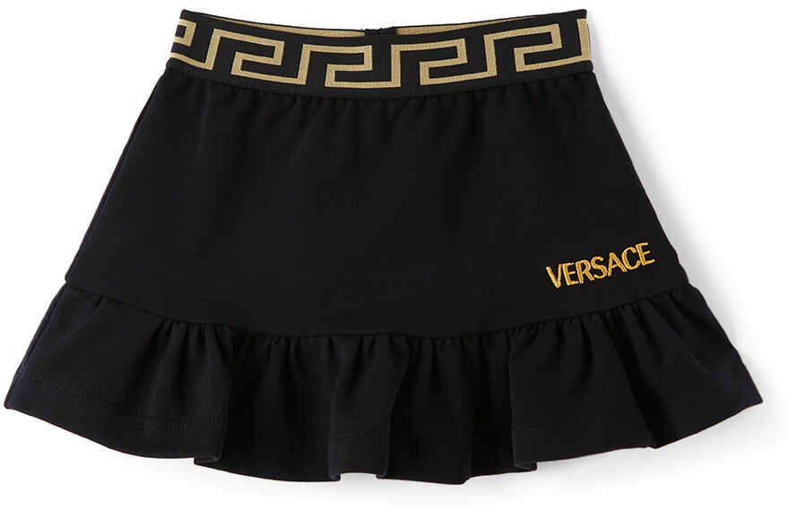 

Детская черная юбка с оборками Versace