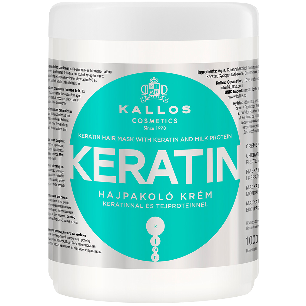 <b>Kallos</b> Keratin восстанавливающая <b>маска</b> для сухих и поврежденных волос, 1000...