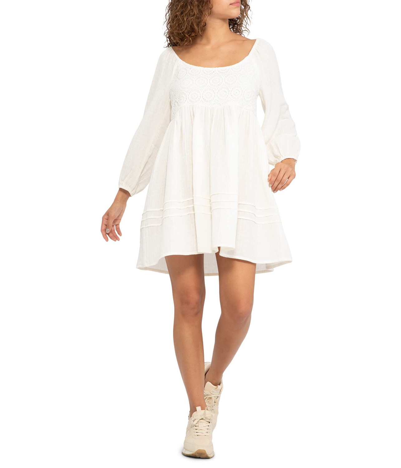 

Платье Sanctuary, Summer Swing Dress in Gauze with Crochet