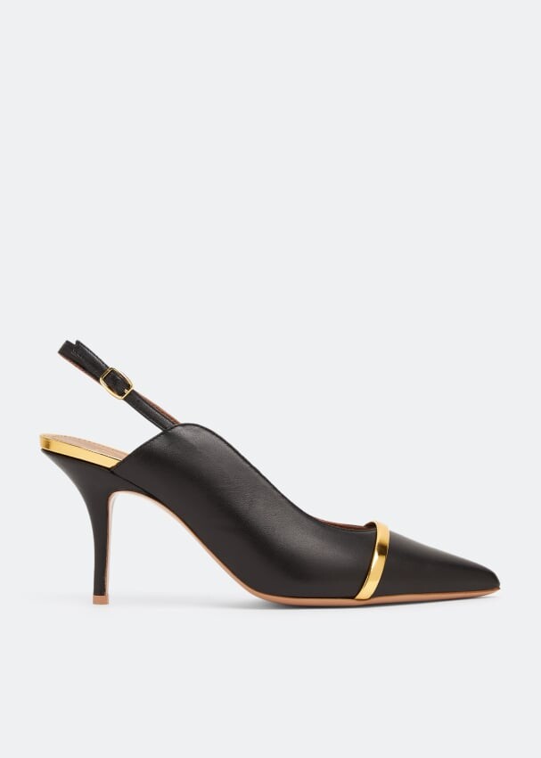 Туфли MALONE SOULIERS Marion slingback pumps, черный туфли лодочки с ремешком на пятке tamaris черный