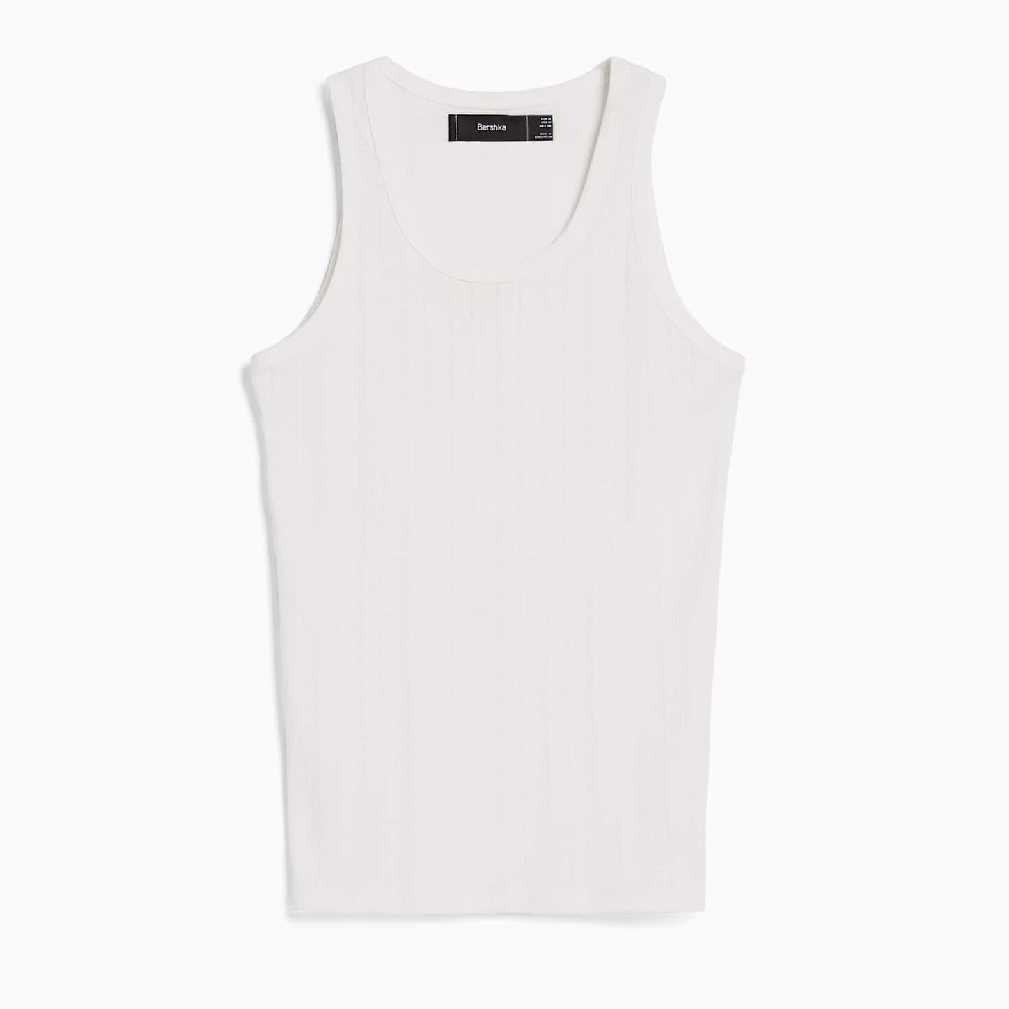 

Майка Bershka Pointelle Knit Strappy, белый