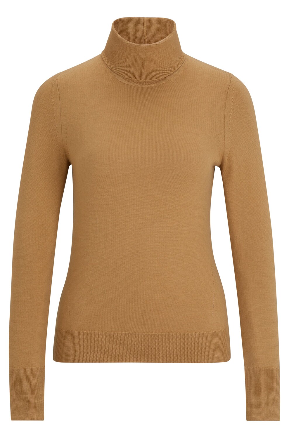 

Свитер Boss Rollneck In Virgin Wool, бежевый