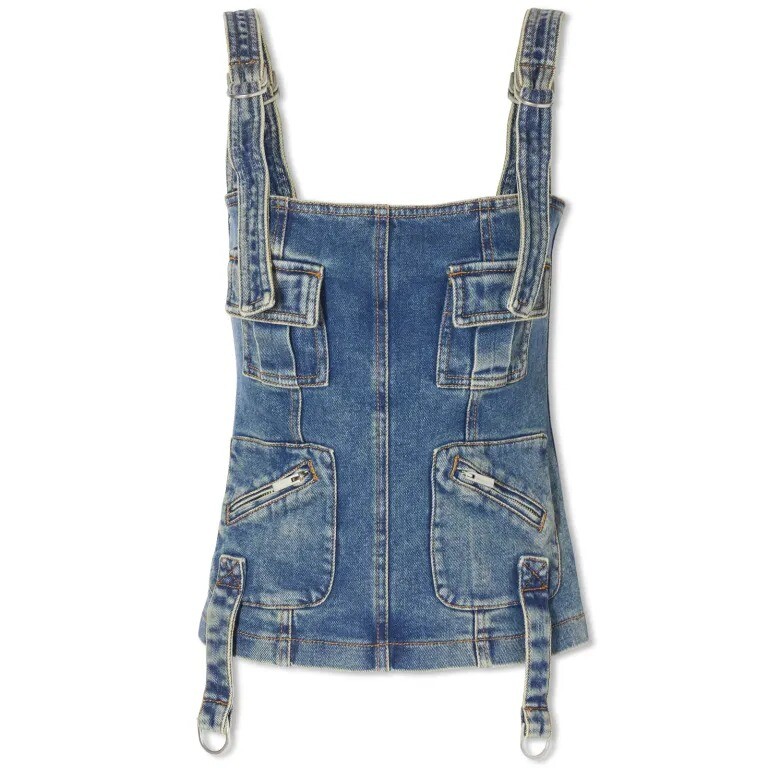 

Топ Blumarine Denim Cargo, синий