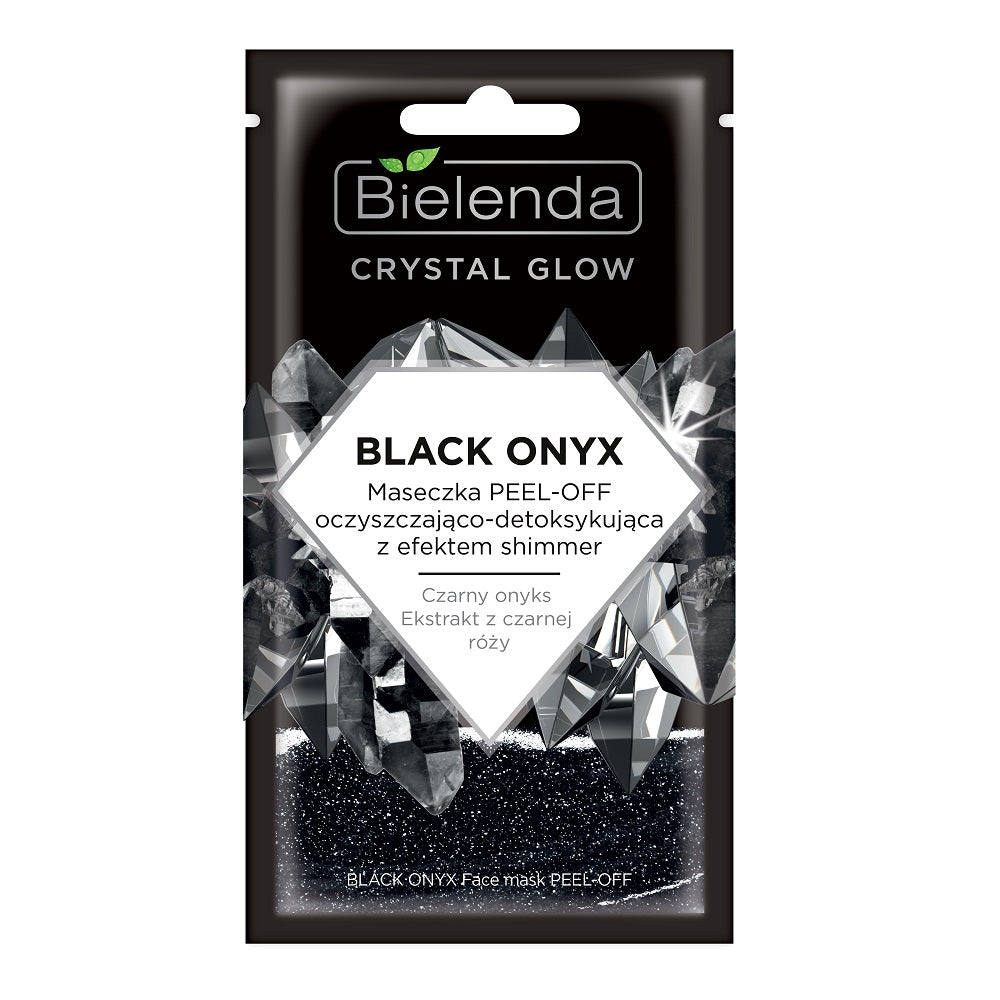 Bielenda Crystal Glow Black Onyx очищающая и детоксицирующая маска-пленка с мерцающим эффектом 8г