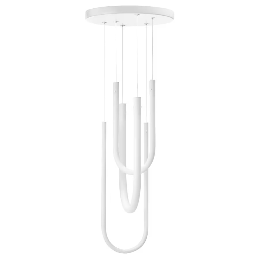 Подвесной светодиодный светильник Ikea Varmblixt White Frosted Glass, белый