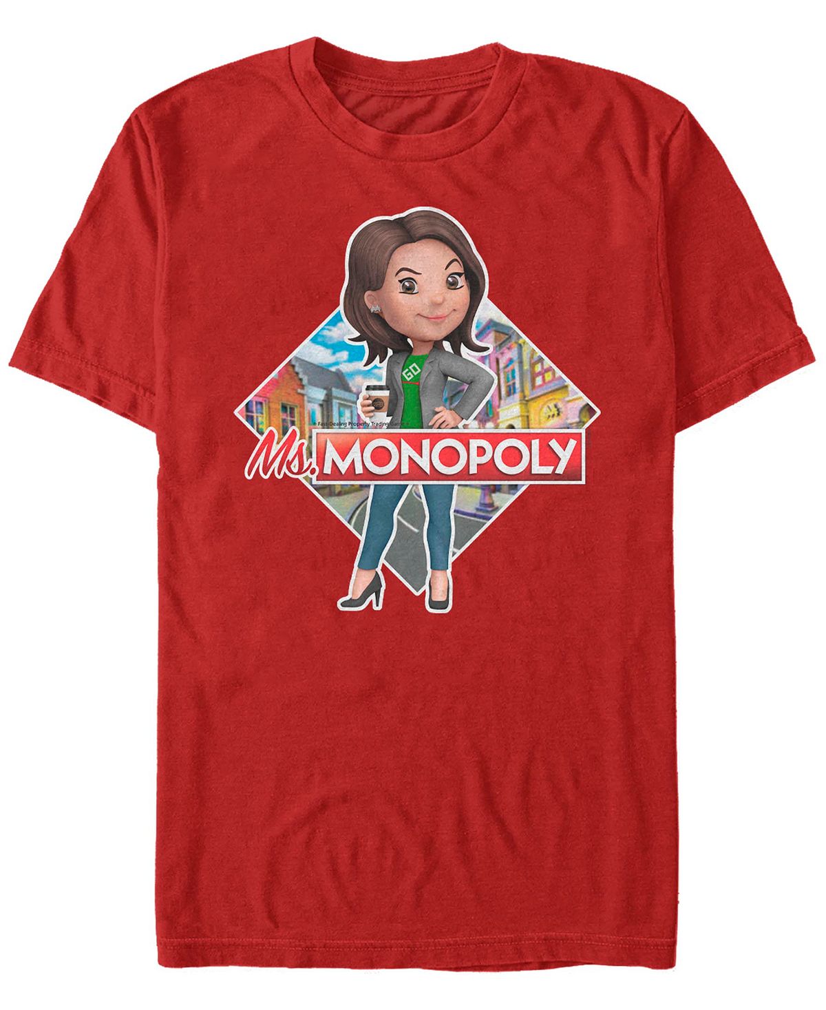 Мужская футболка с коротким рукавом с логотипом monopoly ms monopoly Fifth Sun, красный