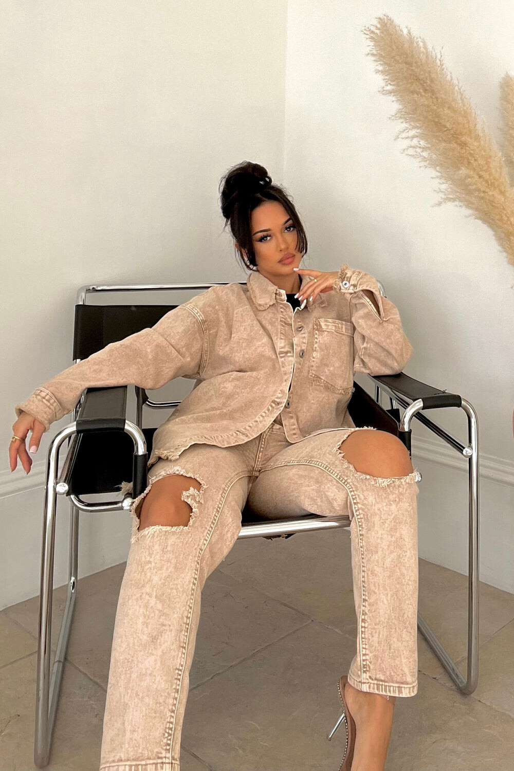 

Джинсы Fashion Nova FN24455FB12, загар