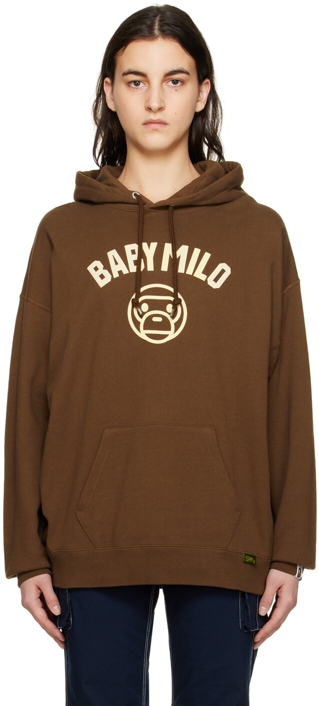

Коричневая толстовка с капюшоном Baby Milo BAPE, Коричневый