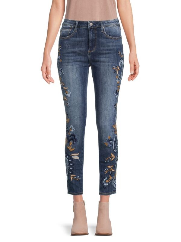 

Джинсы Cкинни Driftwood Jackie с высокой посадкой, dark wash