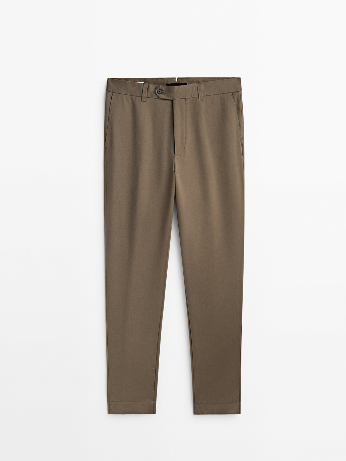 

Брюки Massimo Dutti Studio Extra Cotton Wide-leg, бежевый
