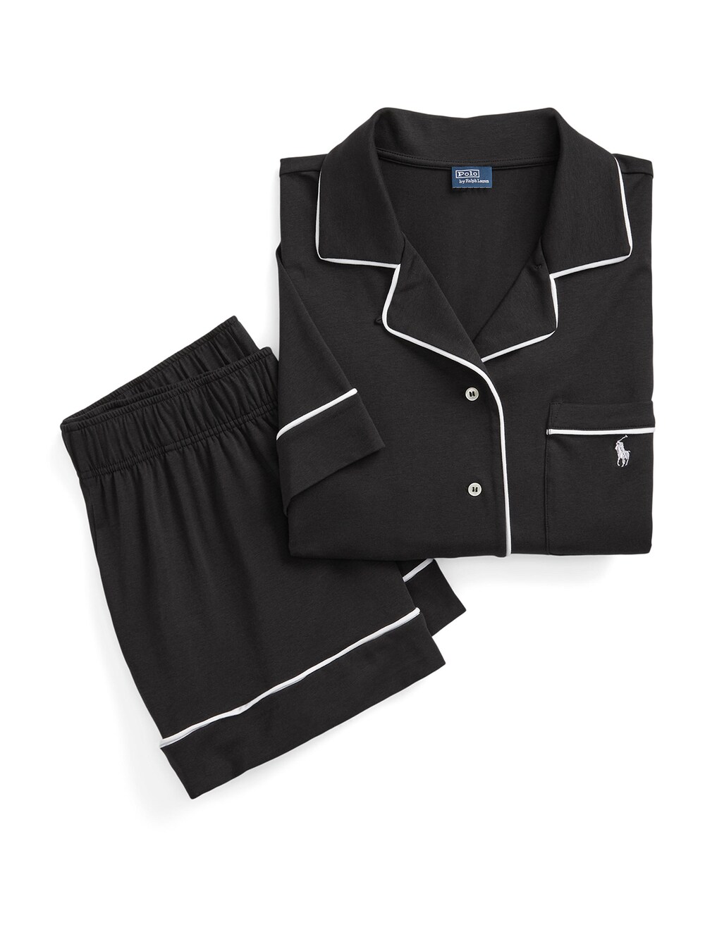 Пижама Polo Ralph Lauren Short Sleeve PJ Set, черный