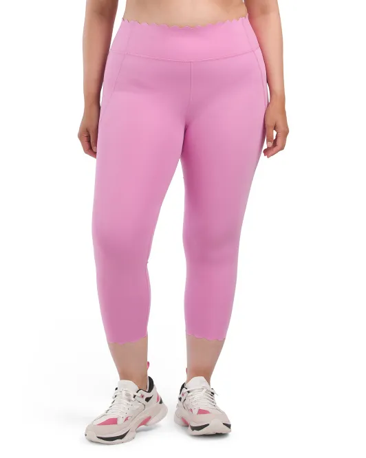 

Леггинсы с фестончатыми краями Jessica Simpson, розовый