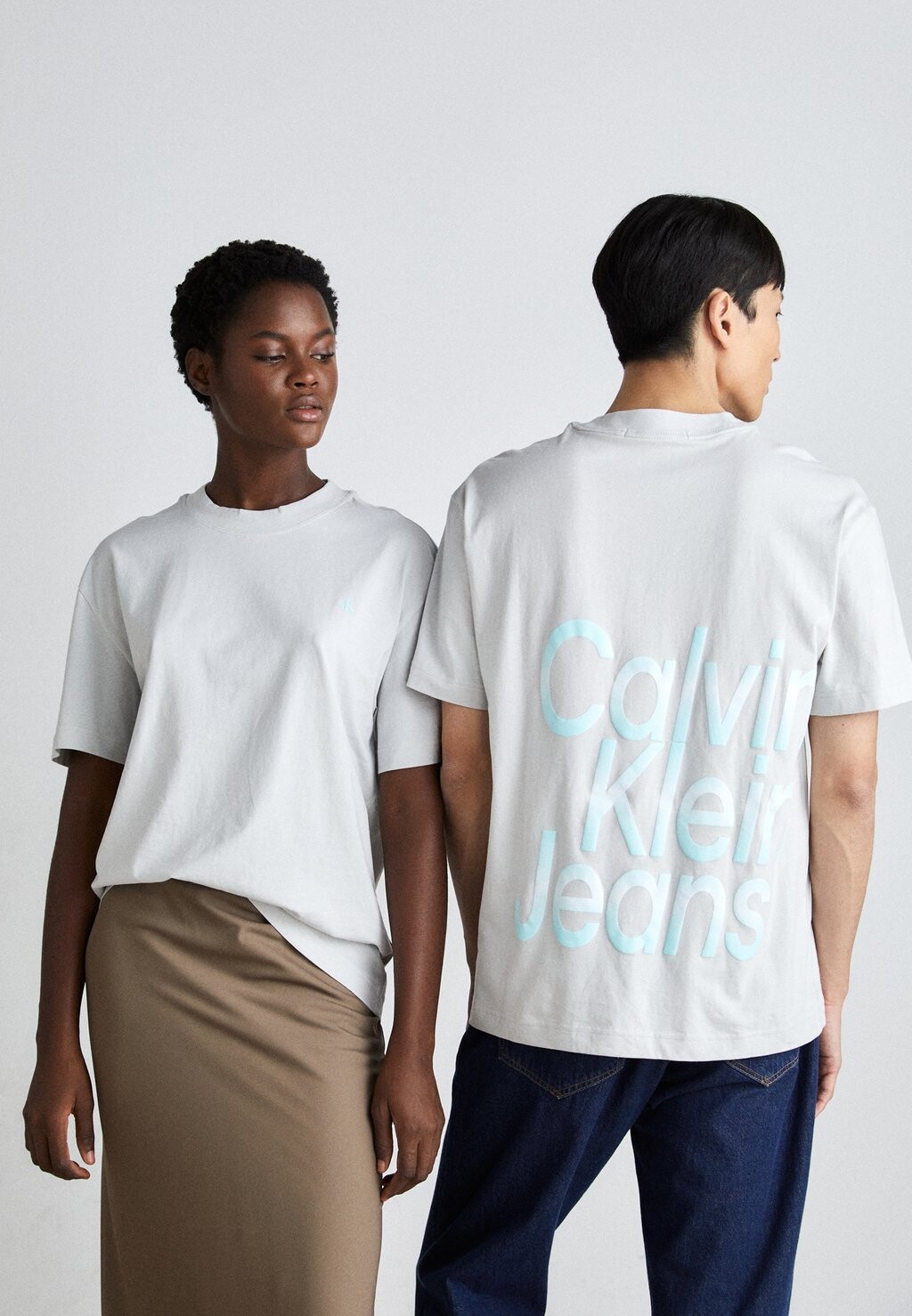 

Футболка с принтом Blown Up Diffused Stacked Tee Unisex Calvin Klein Jeans, цвет lunar rock