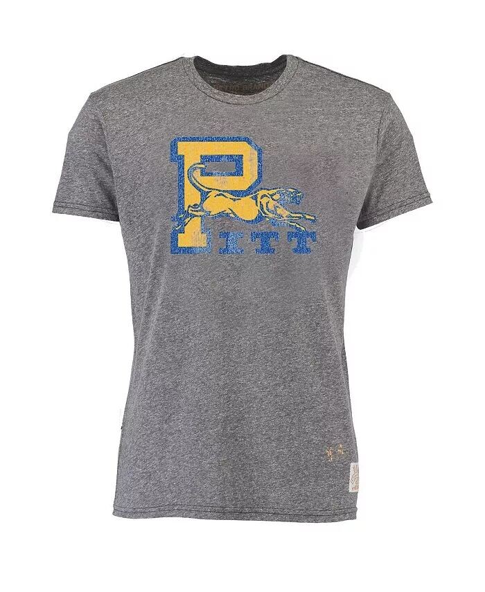 

Мужская футболка Heather Grey Pitt Panthers в винтажном стиле Tri-Blend Original Retro Brand, серый