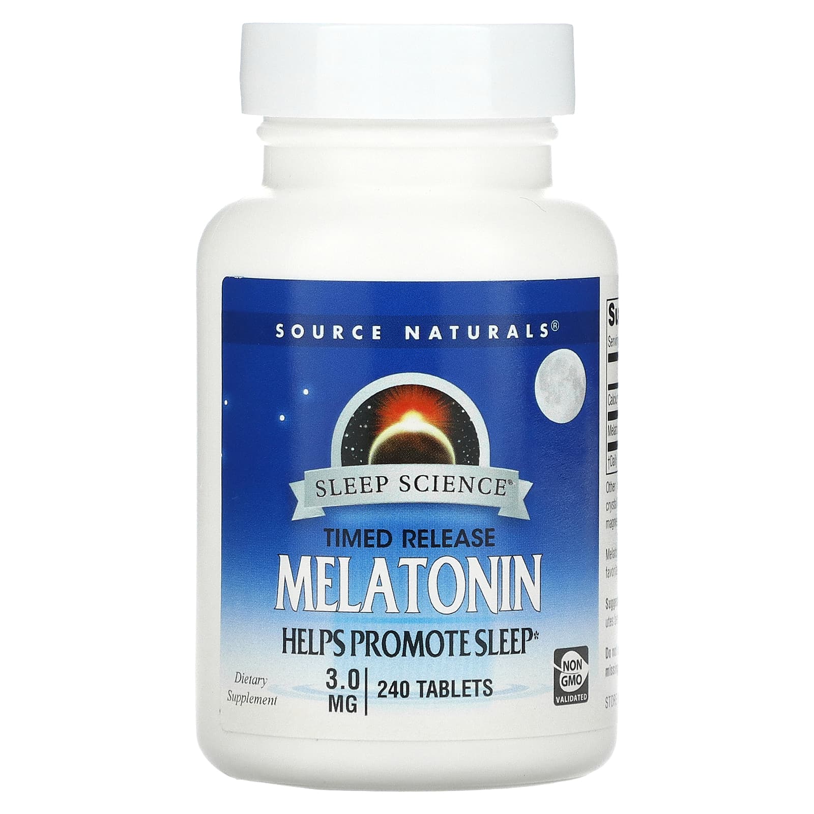 Source Naturals Мелатонин Таблетки с замедленным высвобождением 3 мг 240 таблеток source naturals sleep science мелатонин 3 мг 240 таблеток