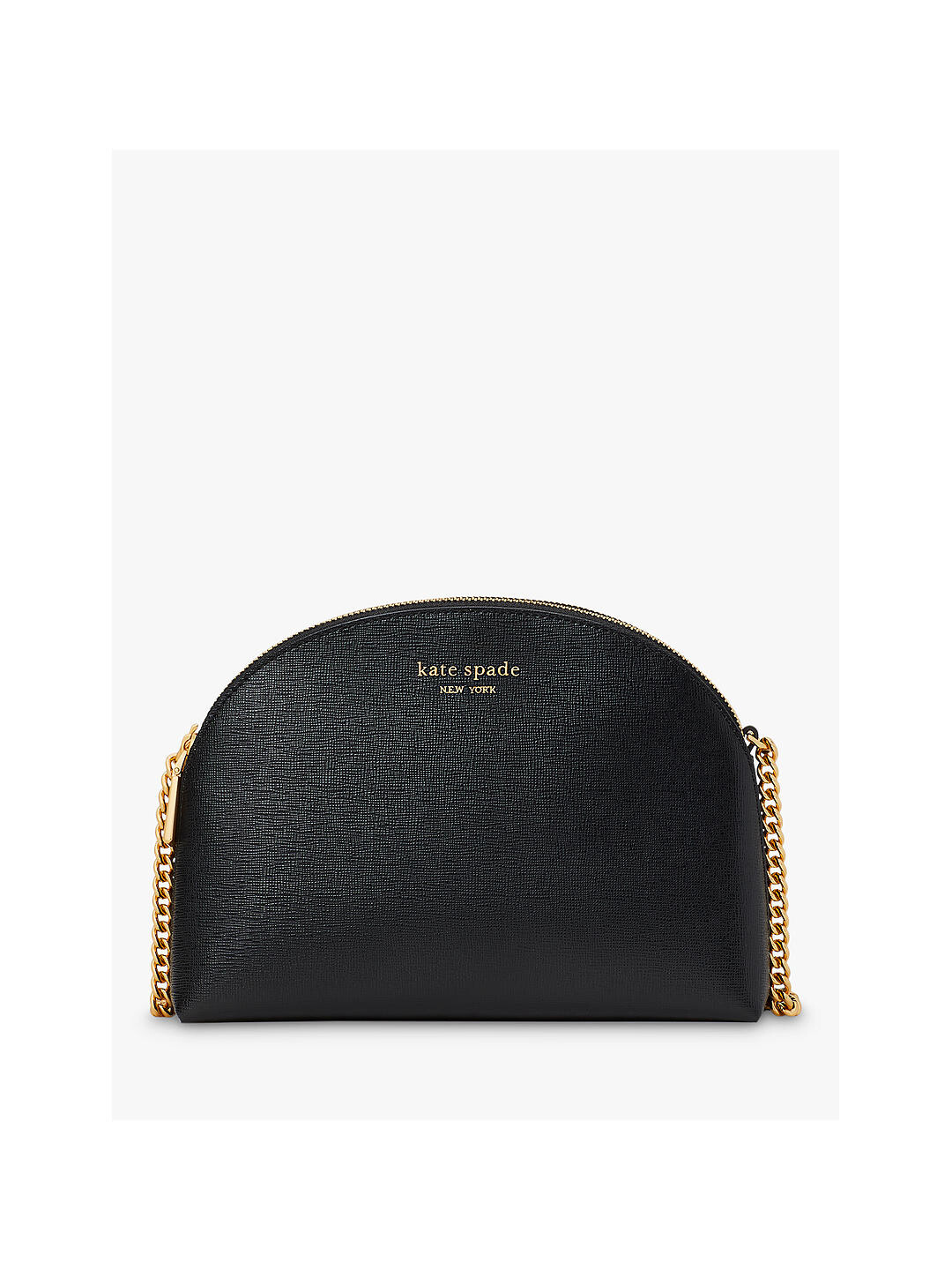 

Kate Spade New York Morgan Dome Кожаная сумка через плечо с двойной молнией, Черный