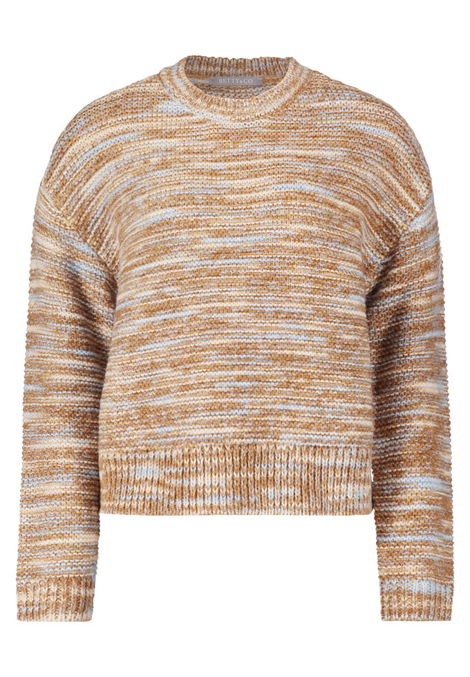 Вязаный свитер со структурой Betty & Co, коричневый
