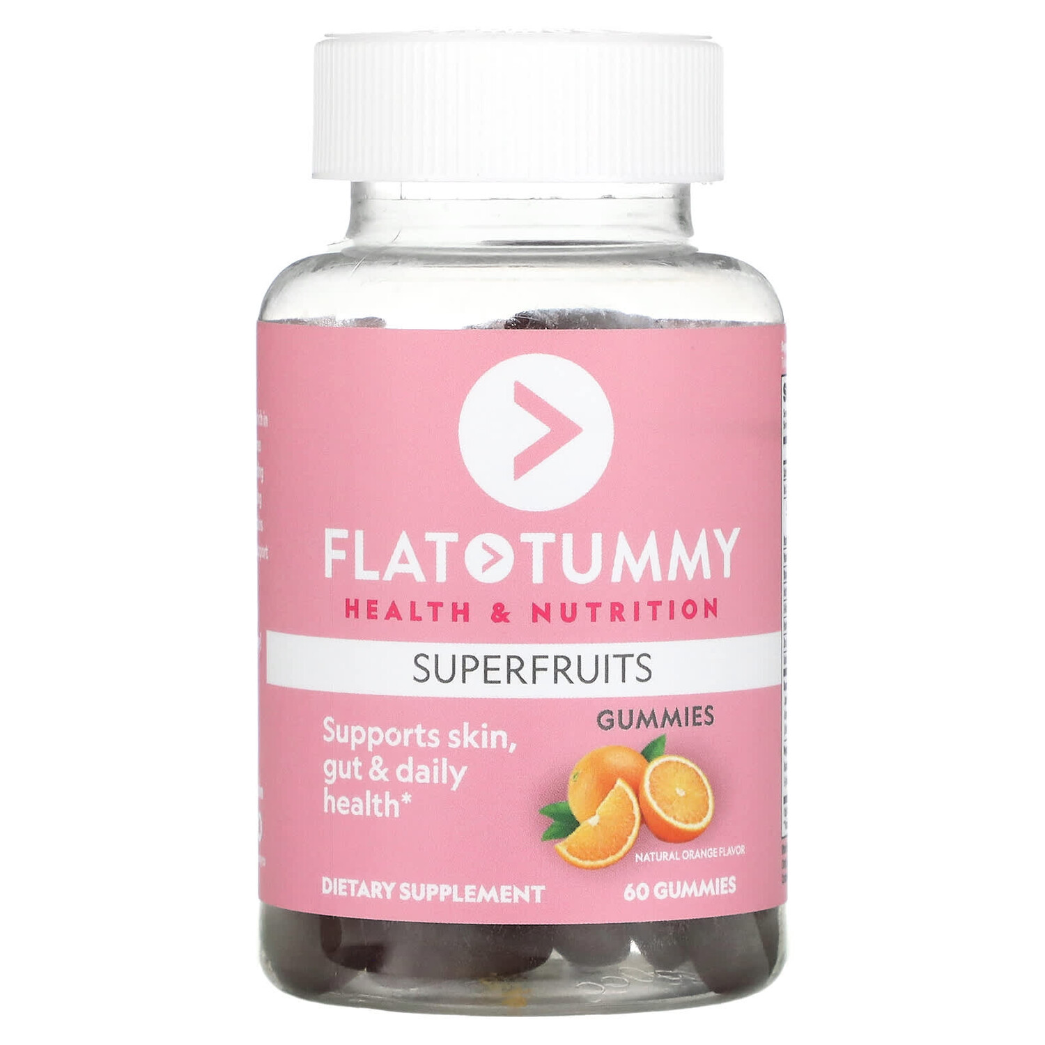 

Суперфрукты, натуральный апельсин, 60 жевательных таблеток, Flat Tummy