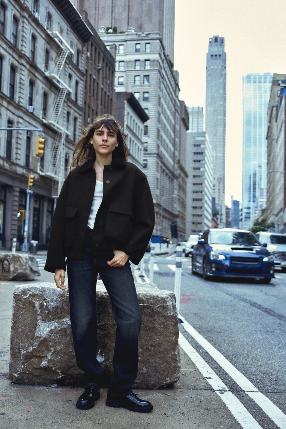 

Контрастный бомбер Zw Collection ZARA, черный