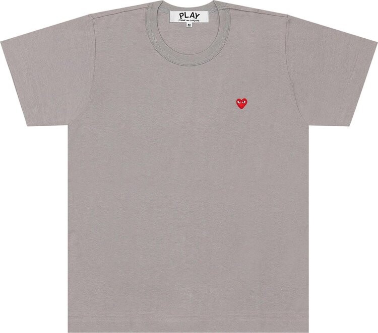 

Футболка Comme des Garçons PLAY Small Red Heart T-Shirt Grey, серый