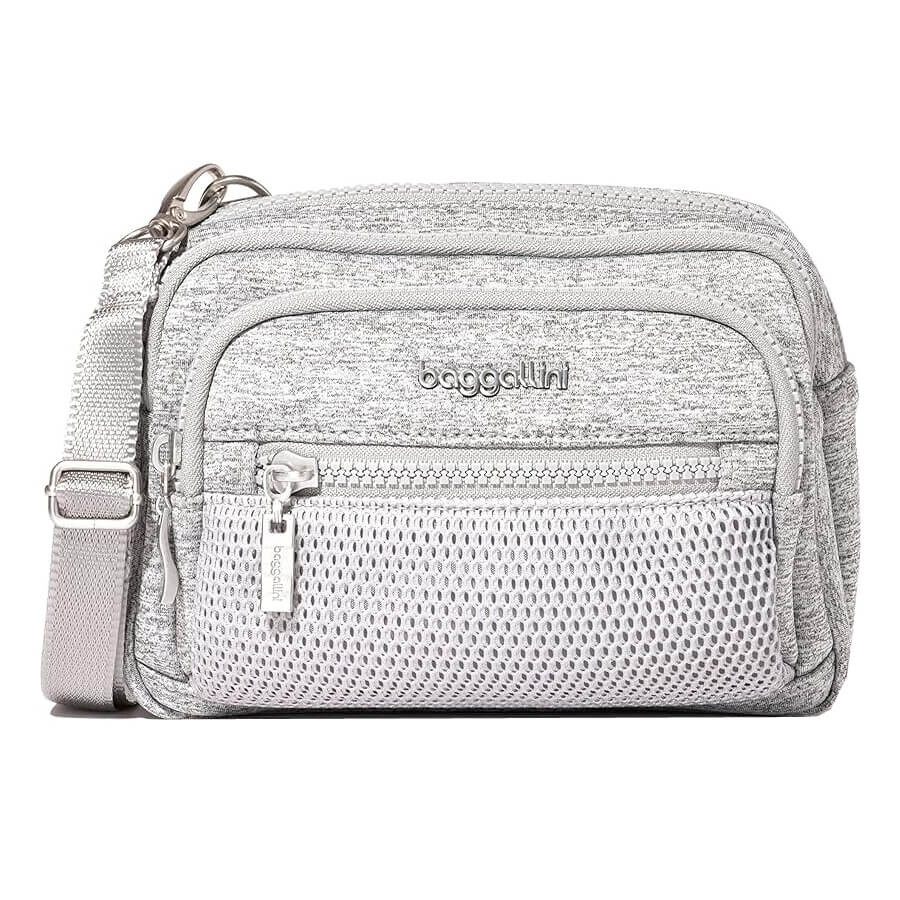 

Сумка Baggallini Triple Zip, светло-серый