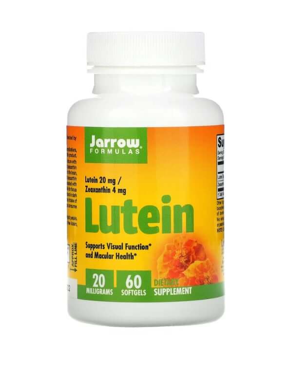 Лютеин, 20 мг, 60 капсул, Jarrow Formulas jarrow formulas пирролохинолинхинон 20 мг 30 капсул