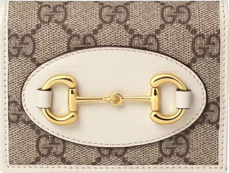 

Кошелек Gucci Horsebit 1955 Card Case Wallet GG Supreme/White