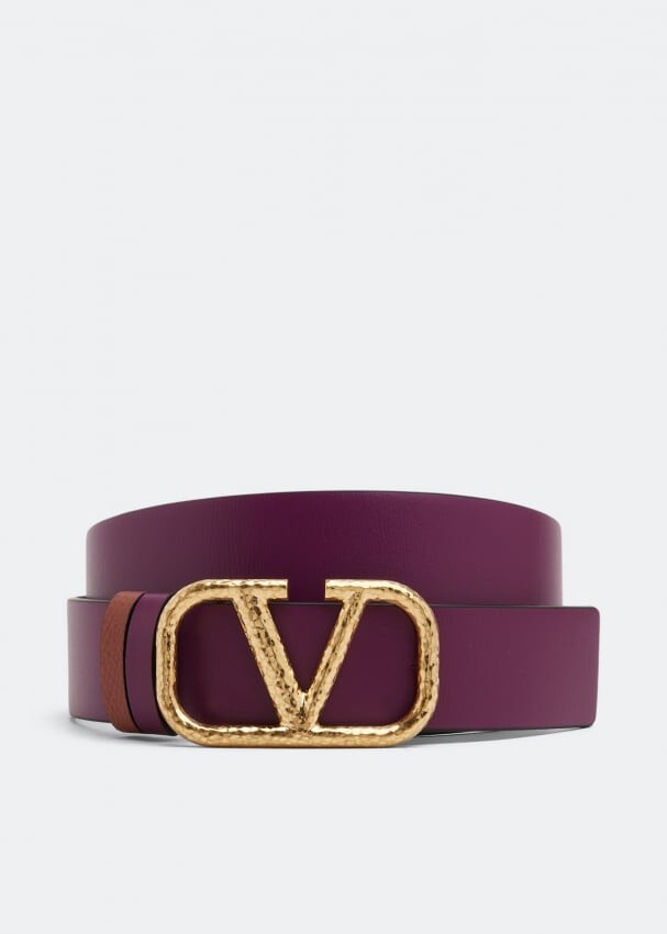 

Ремень VALENTINO GARAVANI VLogo Signature reversible belt, фиолетовый