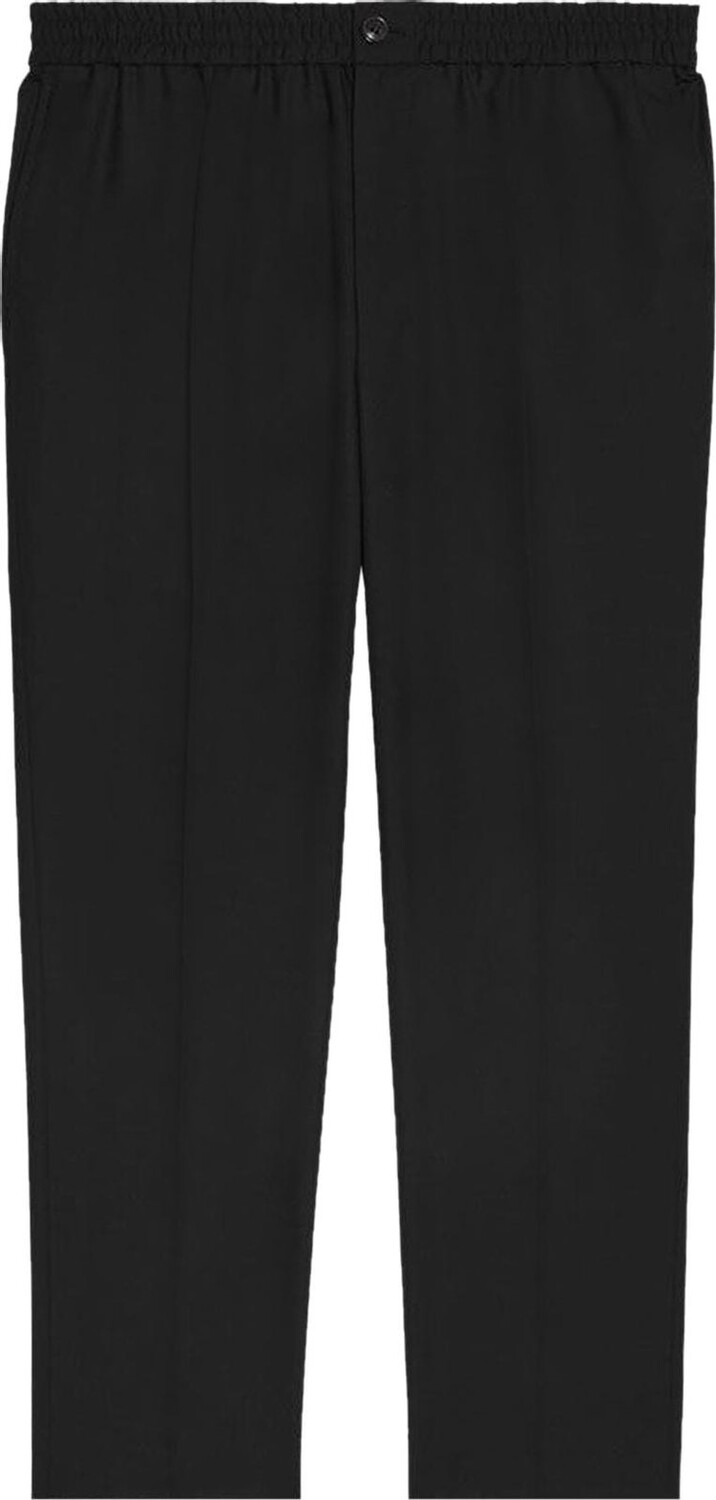 

Брюки Ami Elasticated Waist Cropped Fit Trousers 'Black', черный