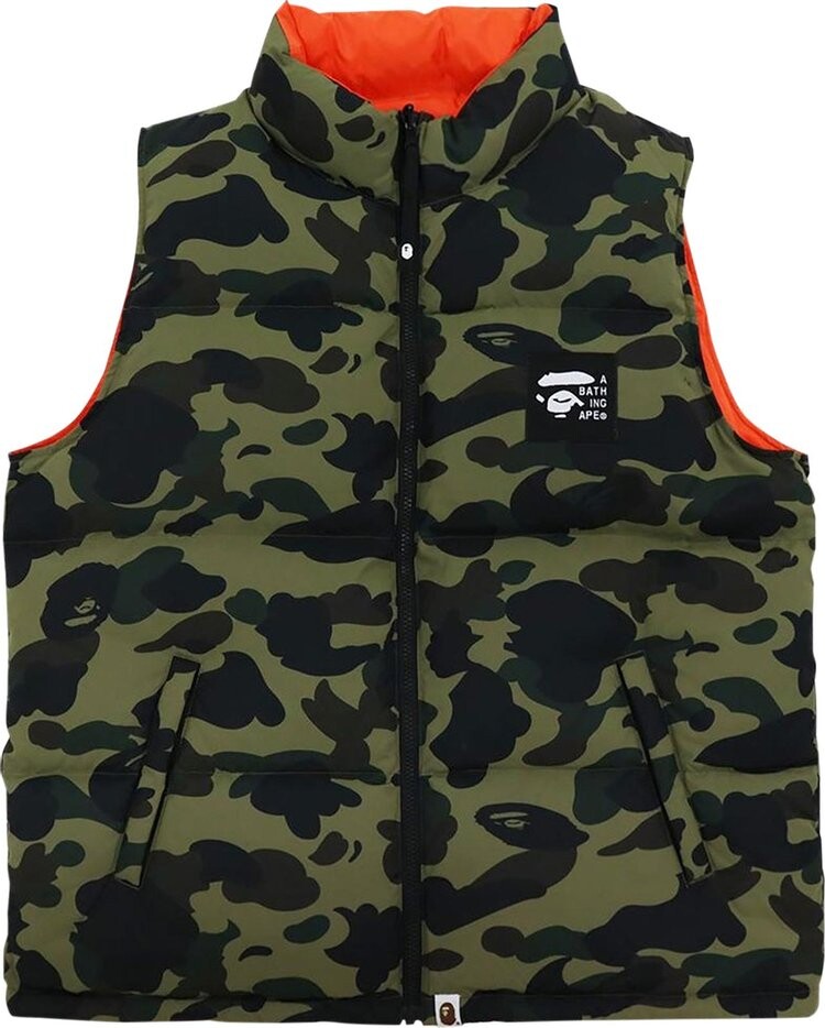 

Жилет BAPE 1st Camo Reversible Down Vest 'Green', зеленый
