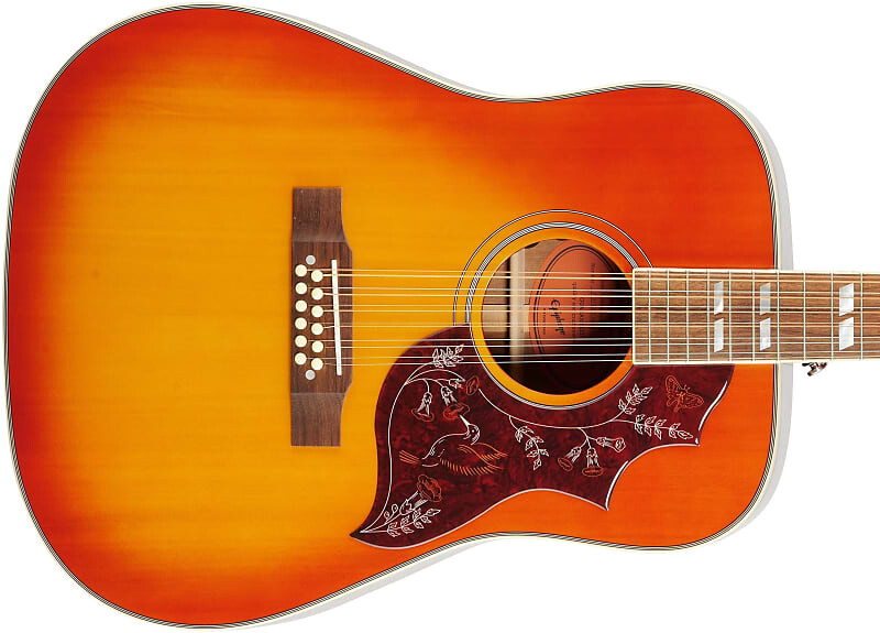 

12-струнная электроакустическая гитара Epiphone Hummingbird Aged Cherry Sunburst Hummingbird 12-String