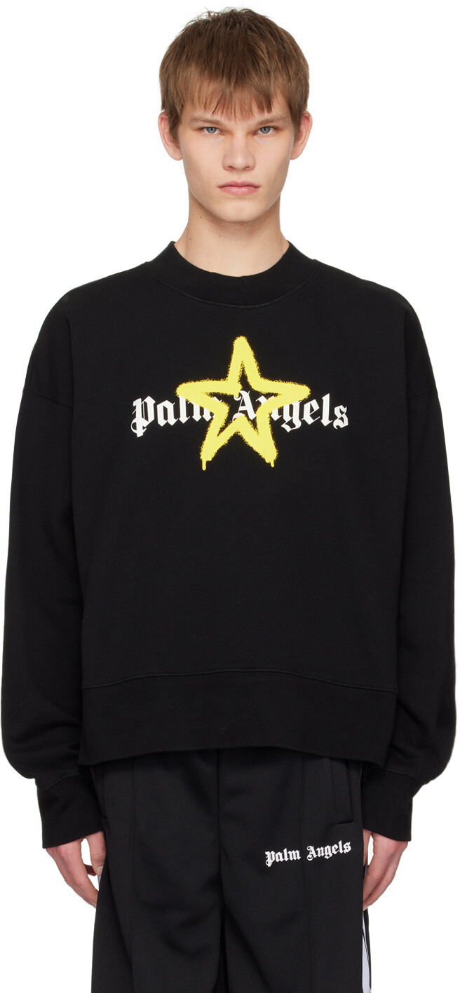 

Черная толстовка с принтом Palm Angels, Черный