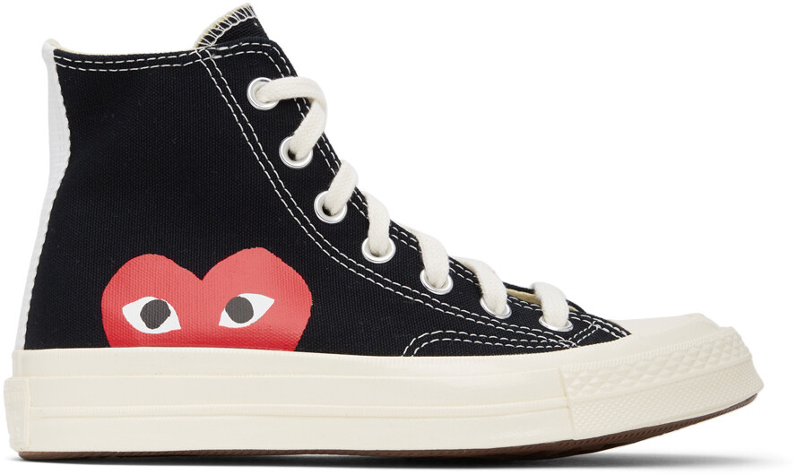 

Черные высокие кроссовки Converse Edition Half Heart Chuck 70 Comme des Garçons Play, Черный