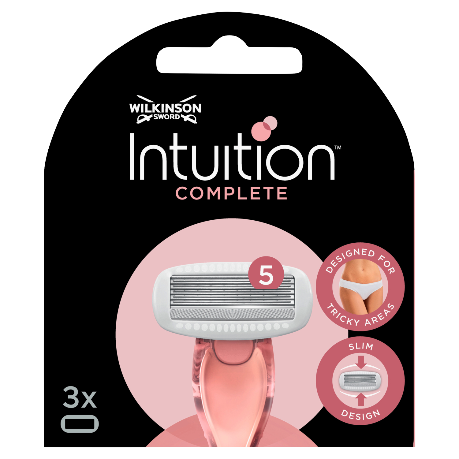 Wilkinson Sword Intuition Complete запасные лезвия для бритвы, 3 шт. запасные лезвия для бритвы