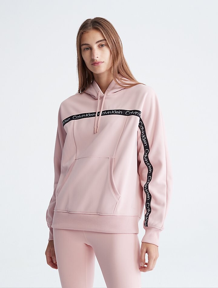 

Толстовка с капюшоном Active Icon Logo Tape Calvin Klein, розовый