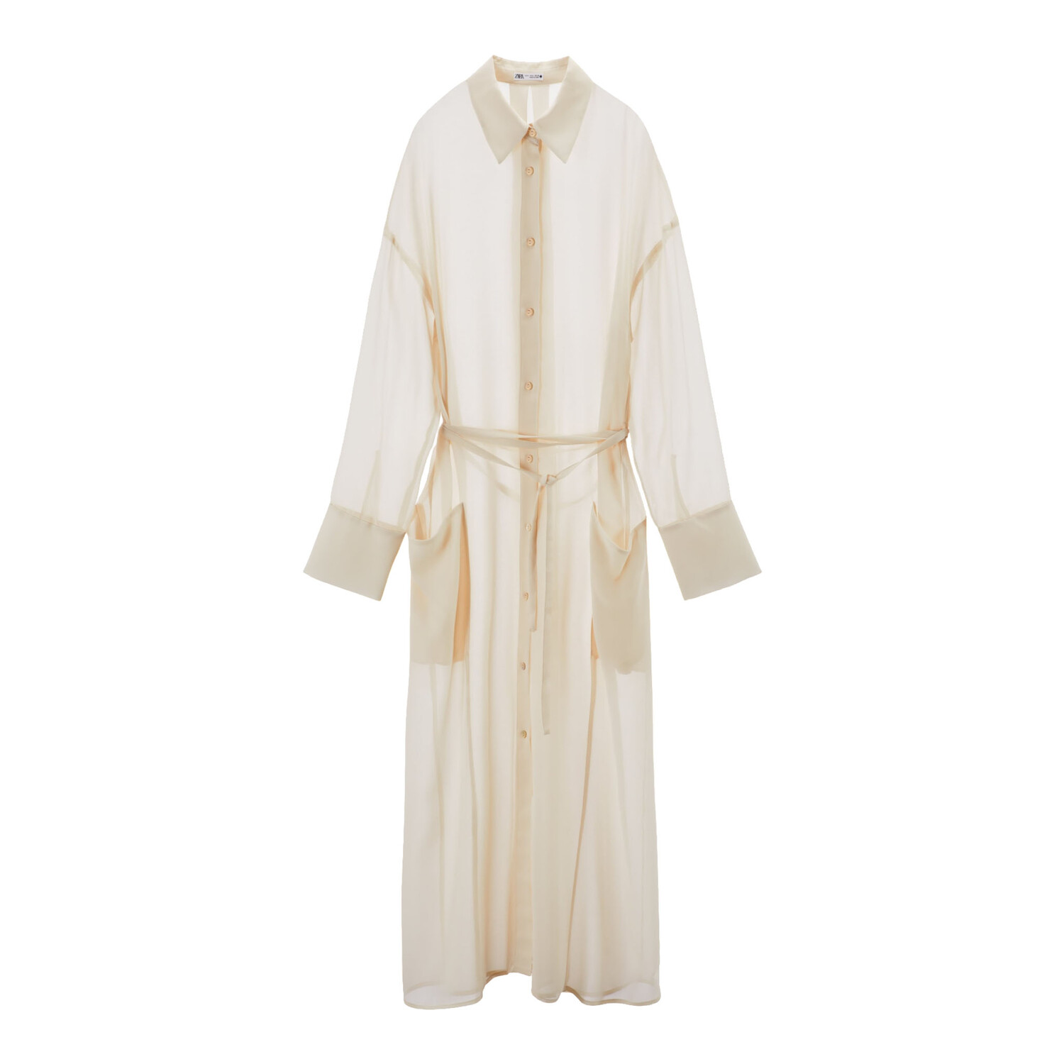 

Платье Zara Long Shirt, белый