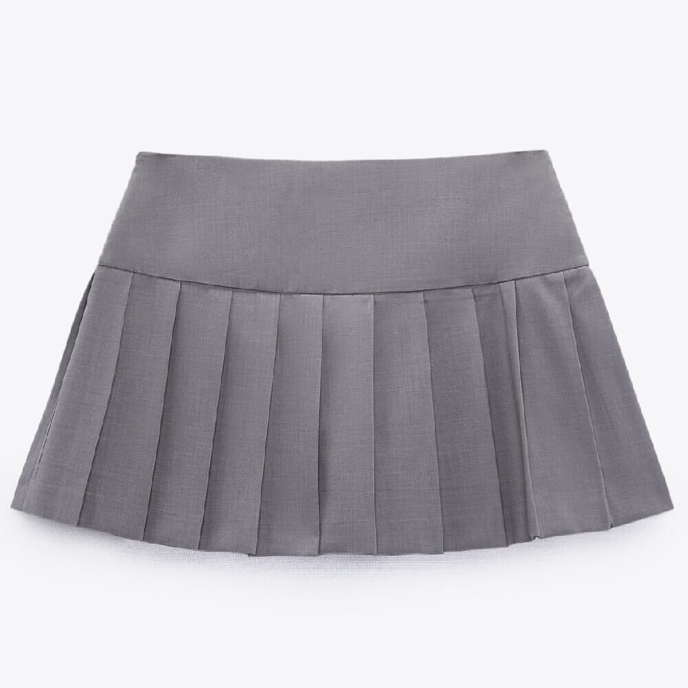 

Юбка Zara Box Pleat, серый